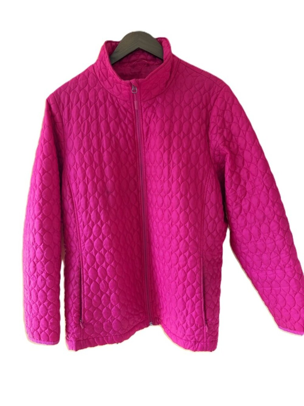 Lands End Magenta Primaloft Packable Lightweigth Quilted Jacket, Plus Size 2X